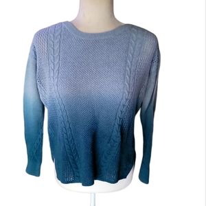 American Eagle Outfitters Ombre Sweater dip dye crew neck size xsmall open knit